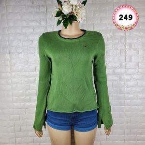 tommy jeans medium green knit sweater ( 5 for $20 )